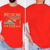 Funny Cat Dad Fashion Summer Tops Best Cat Dad Ever Tshirt For Unisex Fathers Day Gift New Crew Neck Tshirts