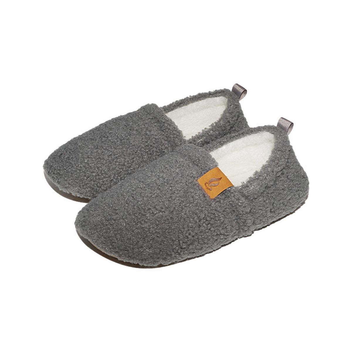 

Комнатные теплые домашние хлопковые туфли, Теплые хлопковые тапочки против скольжения, Зимние толстые послеродовые туфли 42-43 серый