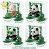 Non-Toxic Diy Cute Panda Shape Micro Model Building Blocks Set City Creativity Zoo Animal Mini Bricks Toys For Children Kid Gift