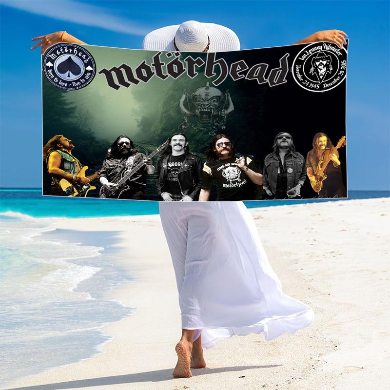 Motörhead Print Beach Towel, Large Soft Quick Dry Towel for Beach Camping Swimming