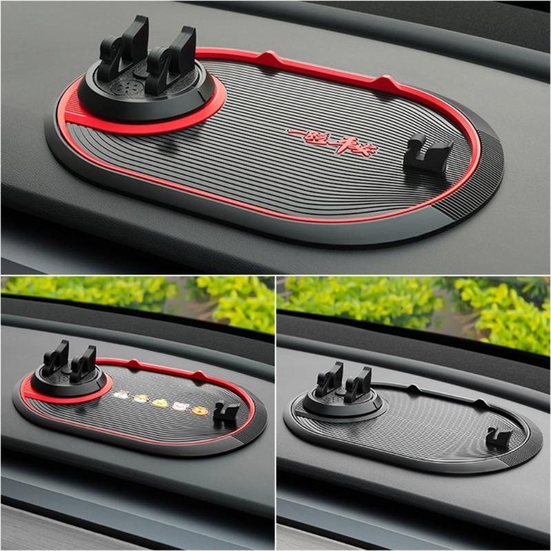 Multifunctional Phone Holder Non Slip Sticky Anti Slide Mount Silicone Dashboard Car Pad Mat Navigation Storage Cushion