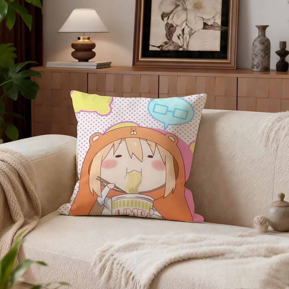 Comedy Himouto Umaru-Chan Cushion Cover Cushion Cover Set 4Pcs 50X50 45X45 40X40 Pillowcase Decorative Sofa Home Decor