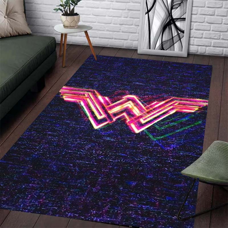 Wonder Woman Pattern Rug - Non-slip Kitchen & Outdoor Rug, Yoga Rug, Home & Bedroom Decor, Birthday Gift