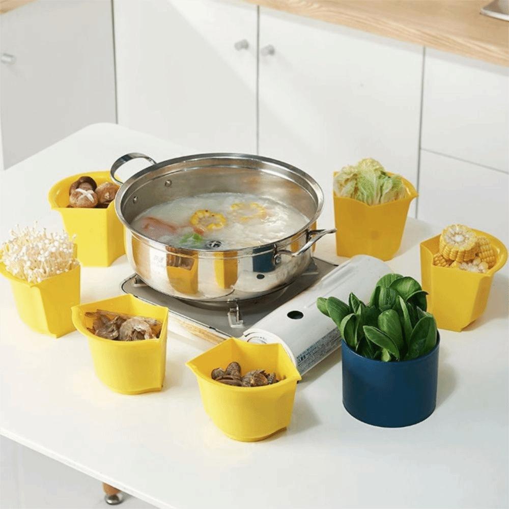 Divided Snack Serving Tray 7/9 Grid Kitchen Drain Basin Food Preparation Plate  Fruit