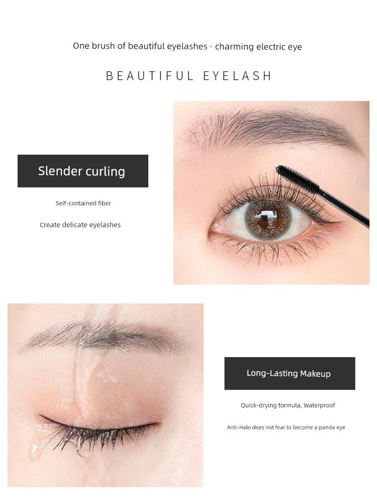 Piara Peiran Mascara Long Thick Quick-Drying Curling Waterproof Three-Dimensional Not Easy to Smudge Base Cream Black Genuine Goods