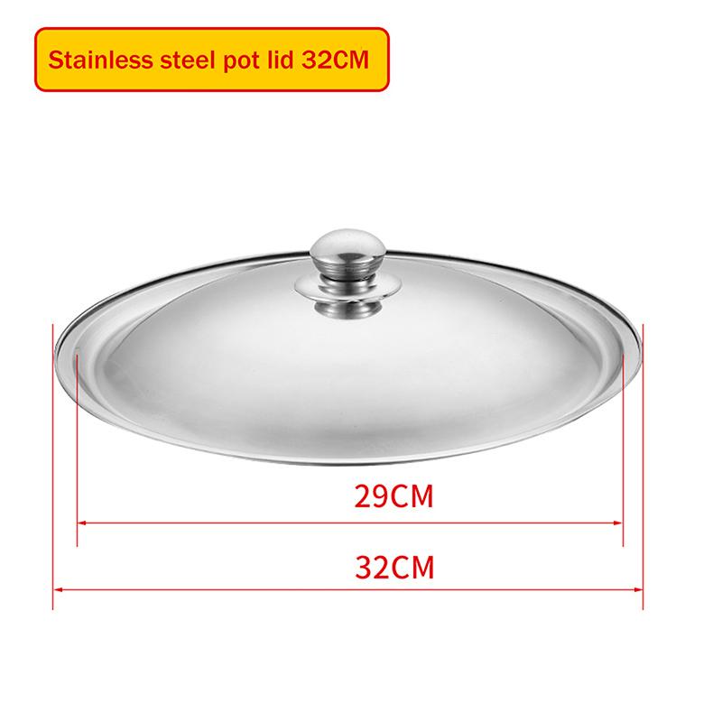 10-32 cm Edelstahl Runder Topfdeckel Universal Ersatz Bratpfannendeckel Glatte Kante Spülmaschinenfest Für Stielpfanne Wok Topf