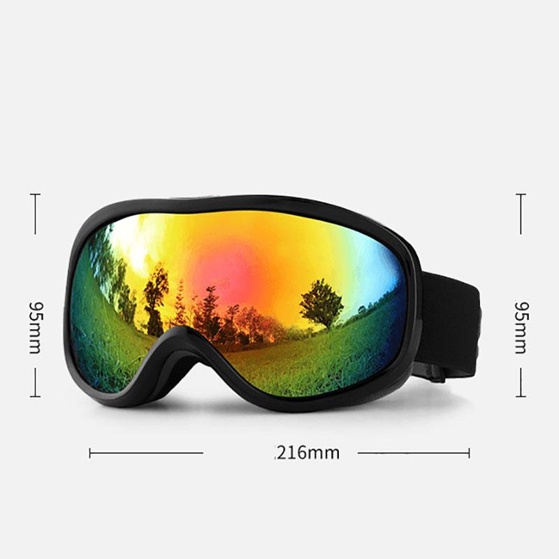 Doppellinsen Anti-Beschlag Skibrille Weites Sichtfeld Snowboardbrille für Erwachsene mit OTG-Kompatibilität Winddichter Schutz