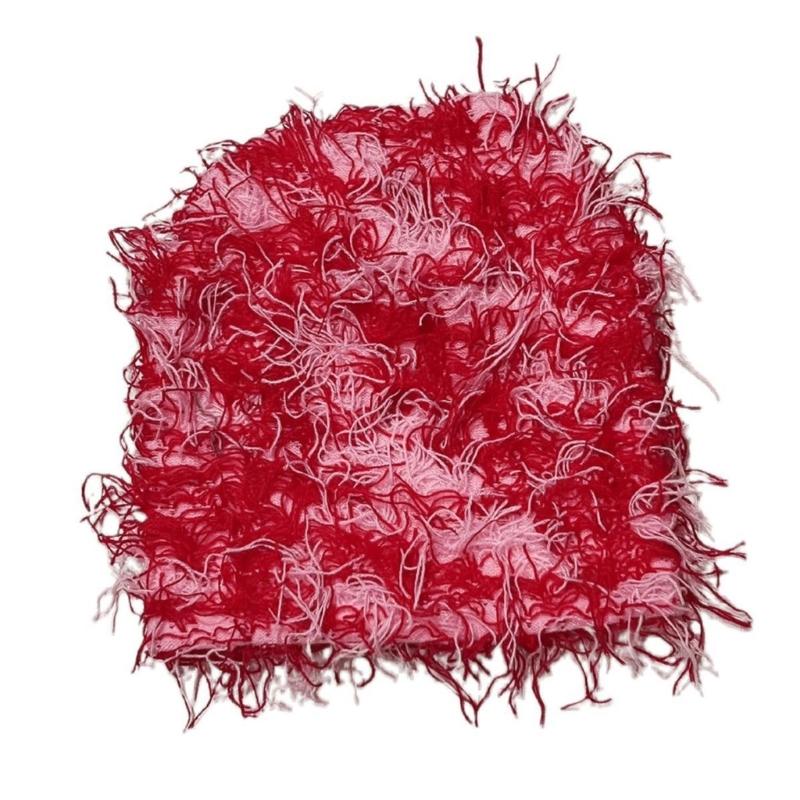 Knitted Beanie Hat with Fuzzy Pom Multifunction Warm Cover Household for Children Girls Boys Keeping Warm Accessory