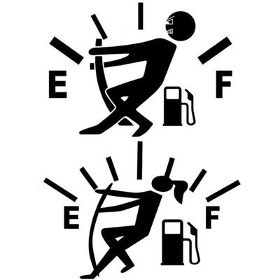 Funny Car Stickers Men Pull Fuel Tank Pointer Reflective Car Stickers Window Warning Sign Decal Car Styling Car Accessories