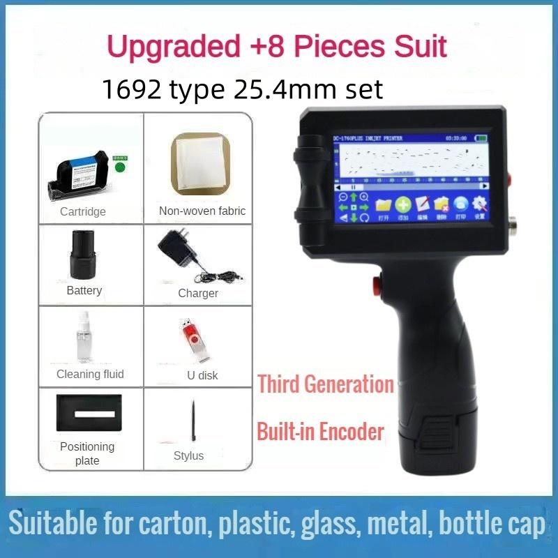 Intelligent Handheld Inkjet Printer Production Date Bottle Cap Digital Automatic Coding Machine Portable Label Machine