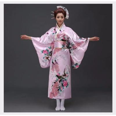 Mode Nationale Trends Vrouwen Sexy Kimono Yukata Met Obi Novelty Avondjurk Japanse Cosplay Kostuum Bloemen One Size