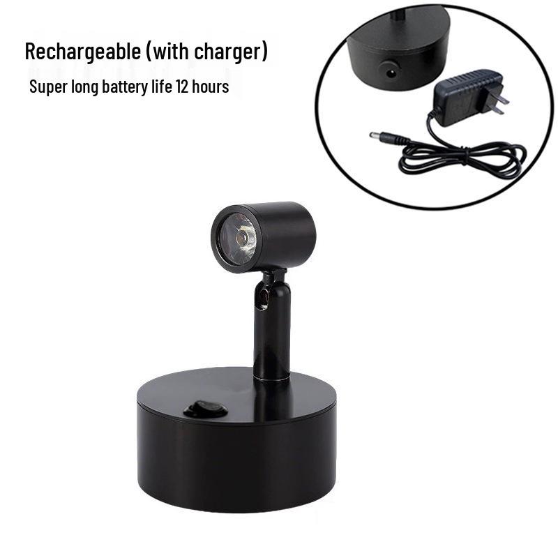 LED Batteriebetriebener Schmuckstrahler für Straßenstände und Schreibtische - Kabelloses Laden