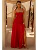 2026 Spring Women's Sleeveless Pleated Mesh Dress with Spaghetti Straps