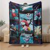 Custom 1pc Happy Halloween Night Blanket, Soft And Comfortable Blanket, Casual Warm, Camping Travel Blanket, Birthday Gift Q91089
