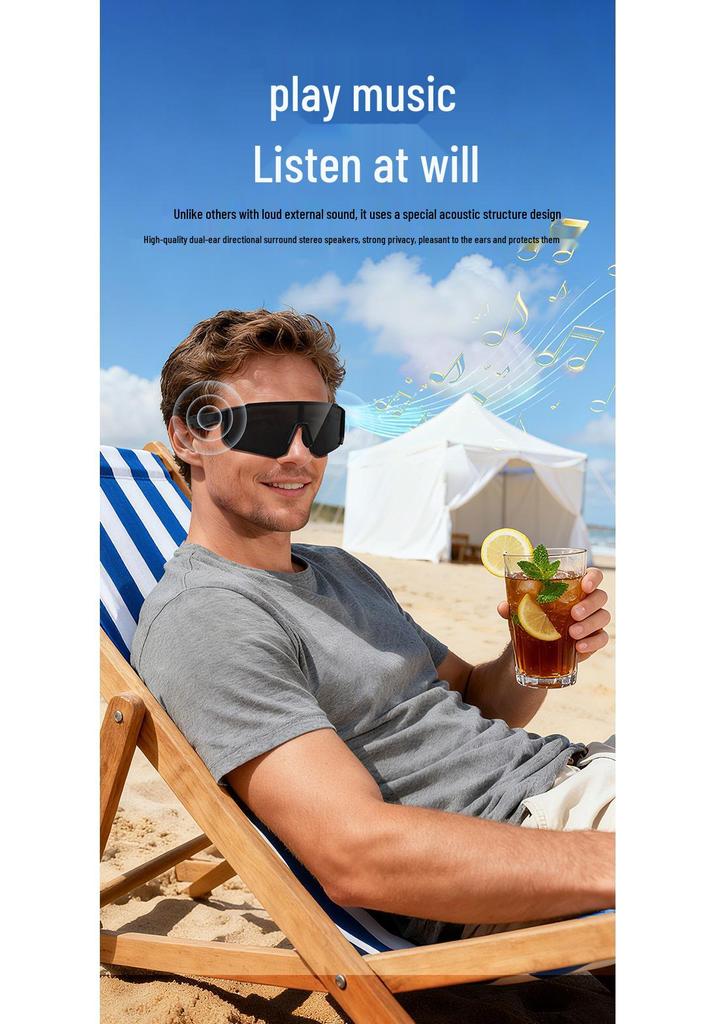 Smart Bluetooth Audio Cycling Goggles: AI Color-Changing, Windproof Glasses with Built-in Earphones