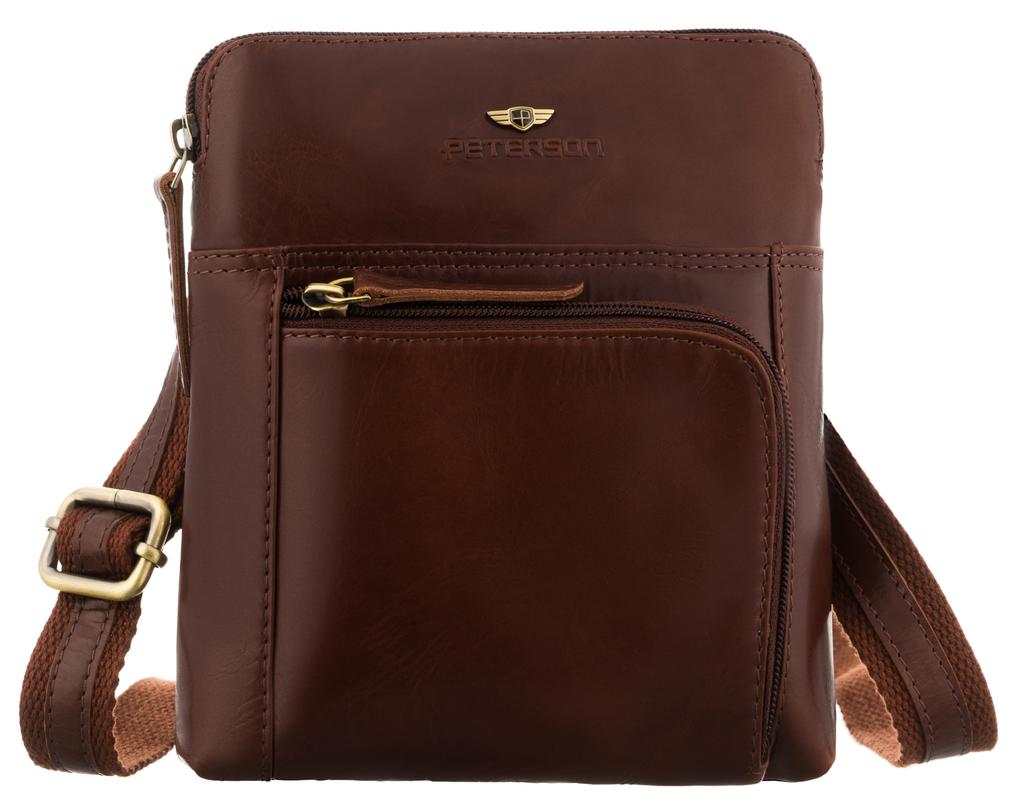PTN 1904-TUM-0666 Brown Leather Bag