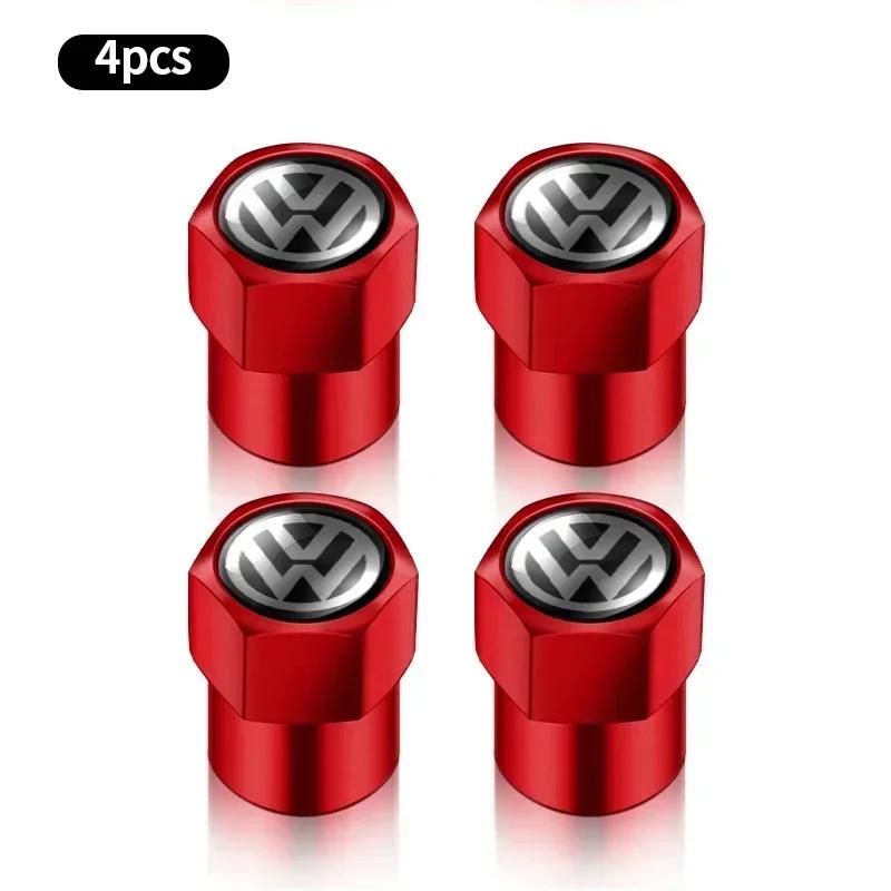 4 Stück Auto-Reifenventilkappen Emblem Metallkappe Hülle Für für VW Volkswagen Golf Polo Passat Touran Zubehör Auto Styling