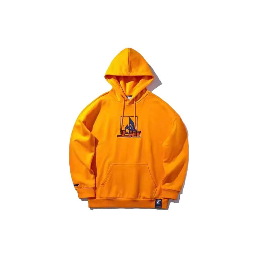 Li Ning Basketball Series Pullover Sports Hoodie Long Sleeve Men hoodies Sunshine-Orange AWDQ159-1