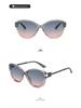 Women's Retro Cat Eye UV Protection Sunglasses with Metal Temple Hollow-out Design