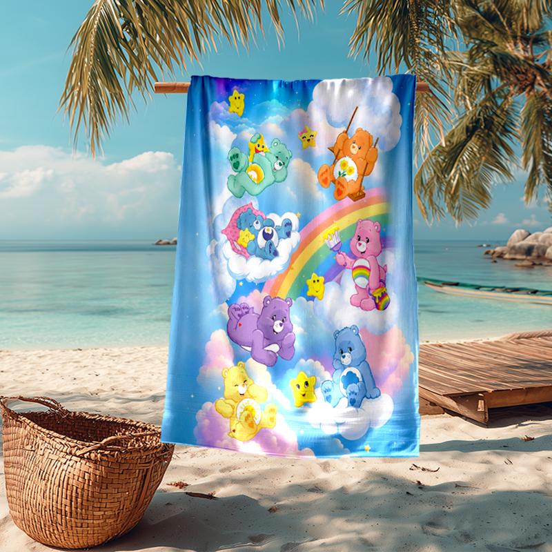 Ultra-Soft Beach Towel with Bear Theme,Ideal for Pool - Camping, Diving - Perfect Travel Essential, Vibrant Beach Towel.