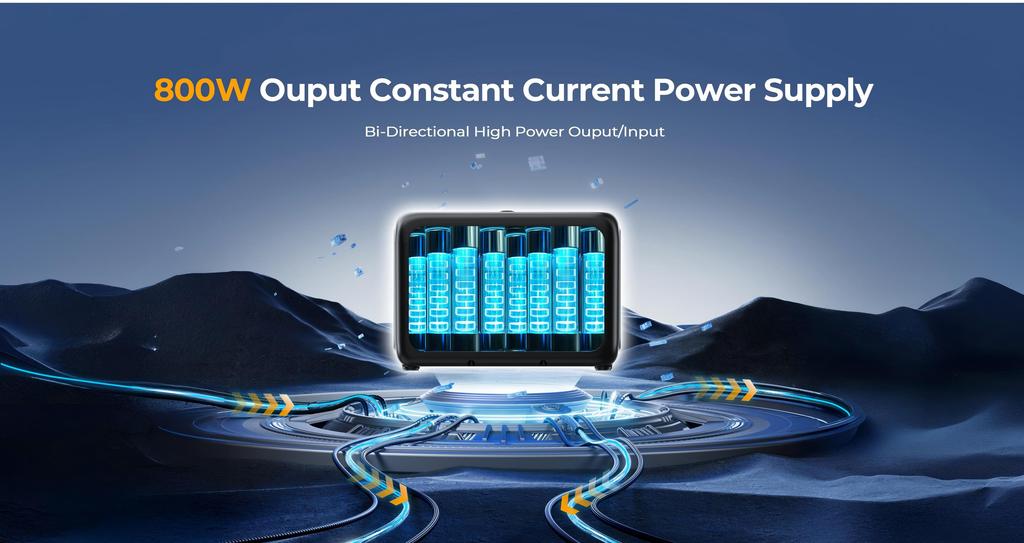 OUKITEL P800 800W Portable Power Station, 512Wh LiFePO4 Battery, AC Fast Charging, Solar Generator for Outdoor Camping Emergency