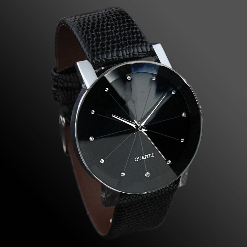 Unisex Watch Fashion Simple Pu Leather Strap Durable Premium Quality Elegant
