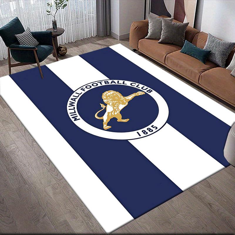 Millwall Flannel Printed Carpet, Home Sofa Decoration for Living Room & Bedroom, Non‑Slip Play Flannel Floor Mat for Game Room