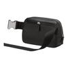 Lululemon Everywhere 1L Logo Zipper Waist Bag Unisex Waist Bag Black Silver LU9BVDS-0393