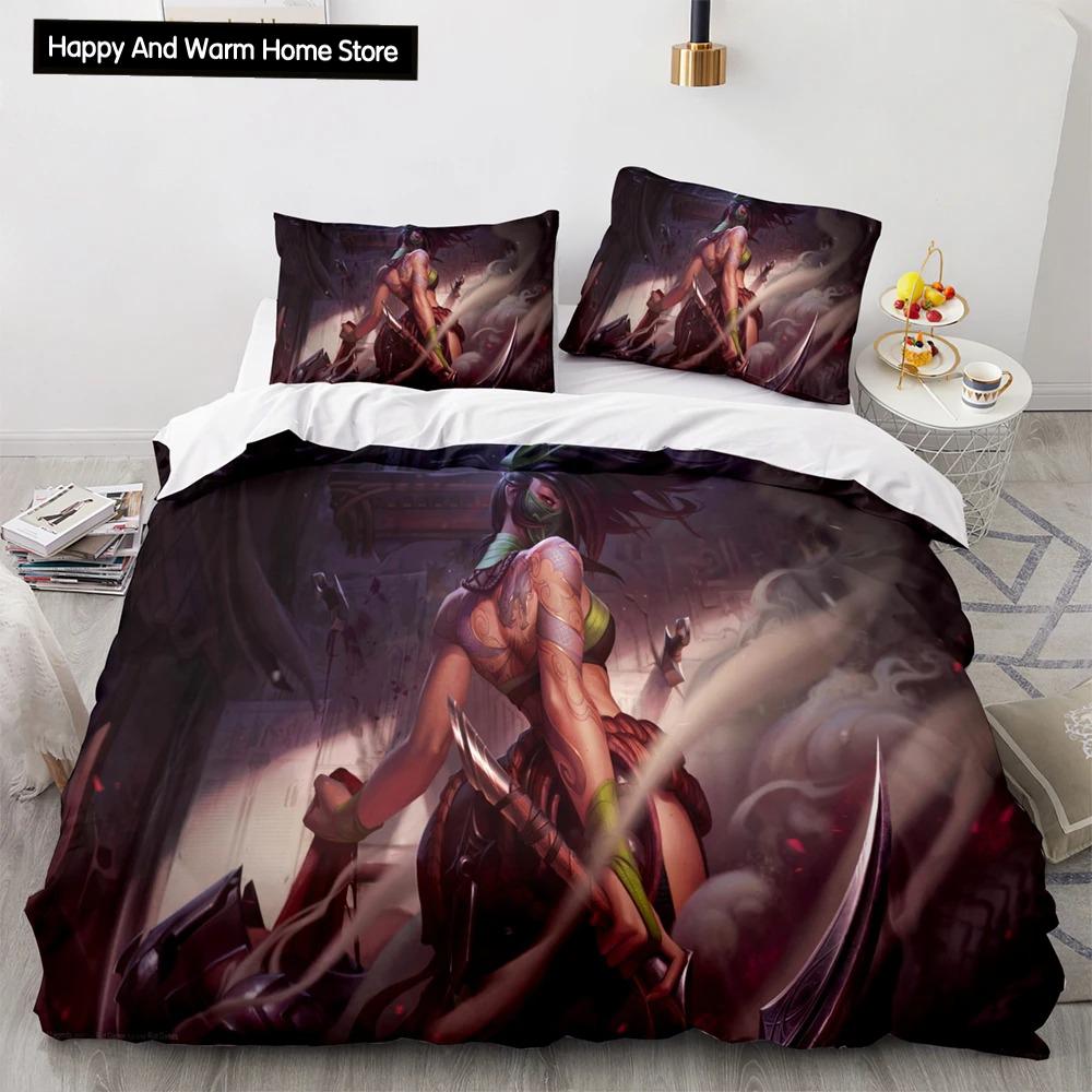 3D Print League Of Heroes Bedding Collection Single Twin Full Queen King Size Game Anime Bed Collection Aldult Boys Bedroom Duvet Cover Collections