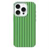 Green Black Stripe Shockproof Phone Case for iPhone 17 17E 16 15 14 13 12 11 Pro Max Y2K Stylish Durable Protective Cover