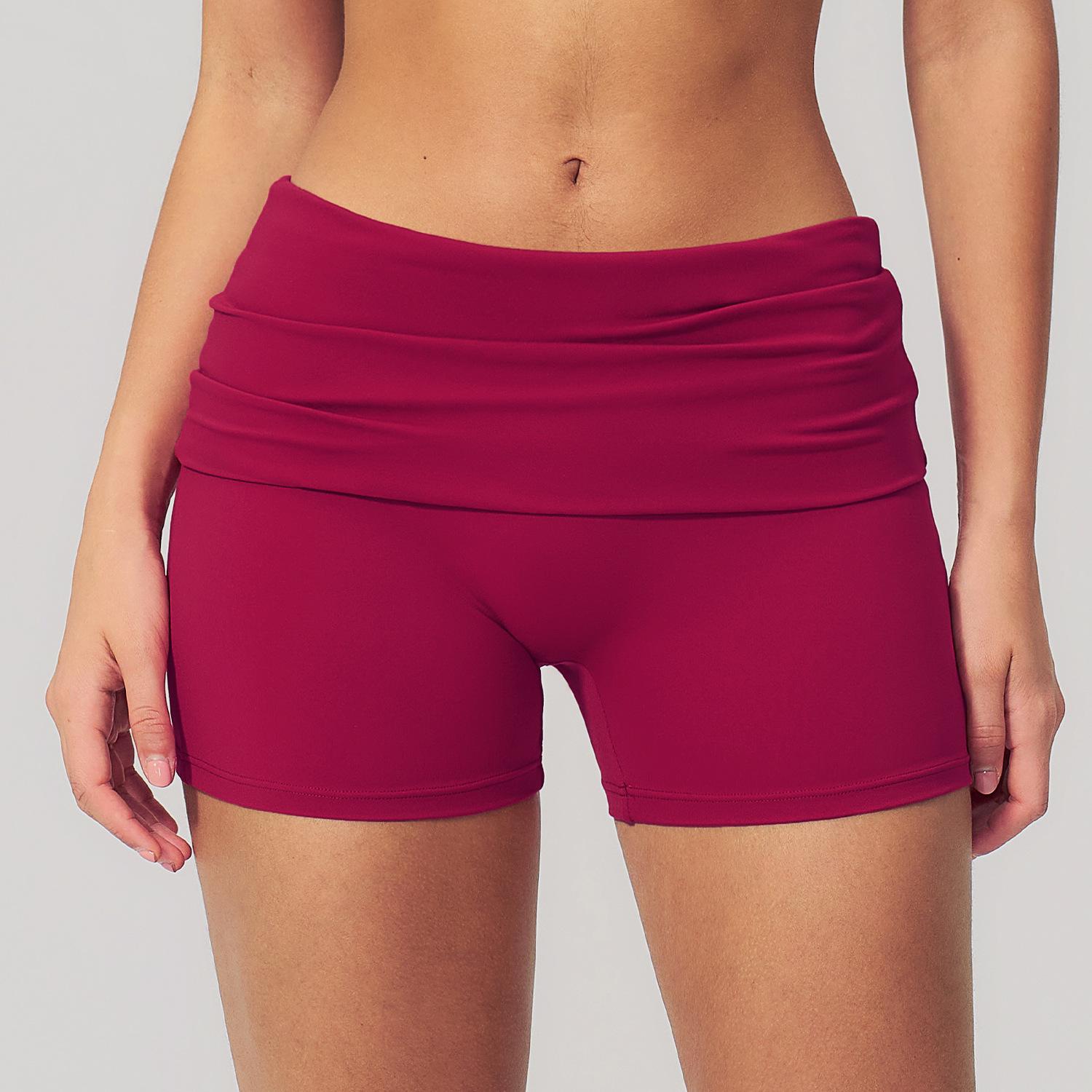 New Style High-Waisted 3D Drape Butt-Lifting Quick-Dry Yoga & Running Shorts Medium