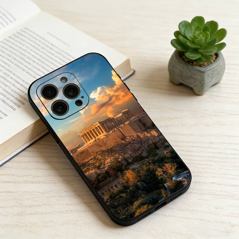 Acropolis of Athens Phone Case Silicone Soft For IPhone 17 16 15 14 13 12 11 X XR Plus Pro Max Plus