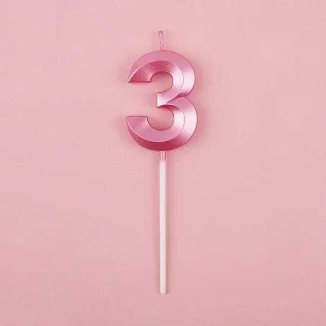 1pcs 0-9 Number Digital Candles Cake Decorations Romantic Blue Pink Candles Topper for Kids Happy Birthday Baby Shower Creative