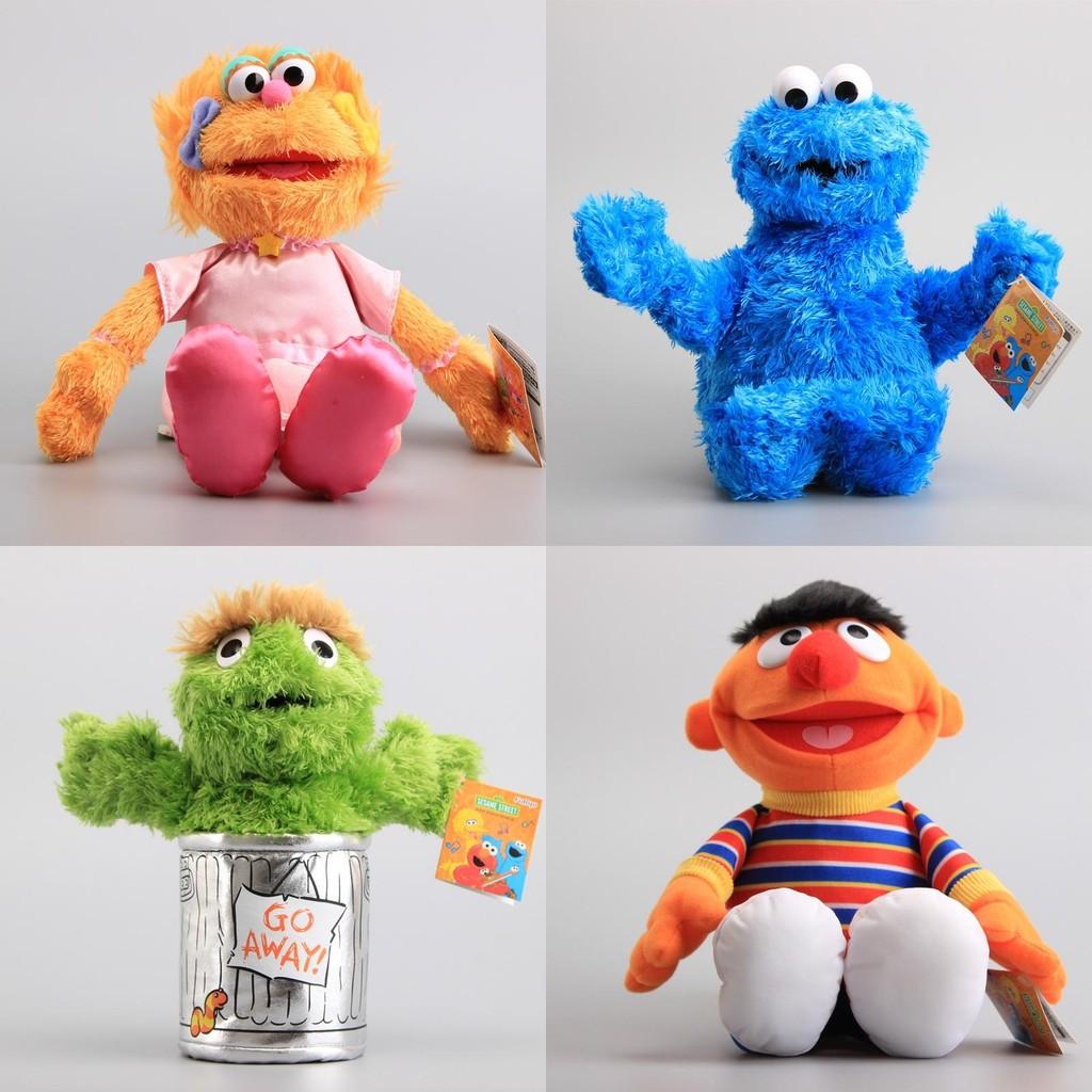 Susam Sokağı Peluş Elmo Zoe Ernie Oscar Kurabiye Grover Kuş Etiketli Oyuncaklar Eğitici ve İlgi Çekici Set