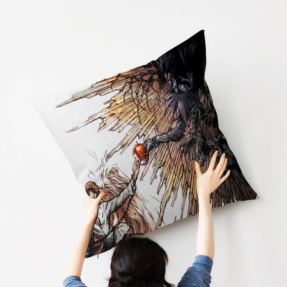 Anime D-Death N-Note Cushion Cover Polyester Sofa Cushions Decorative Throw Pillows Home Decoration Pillowcover