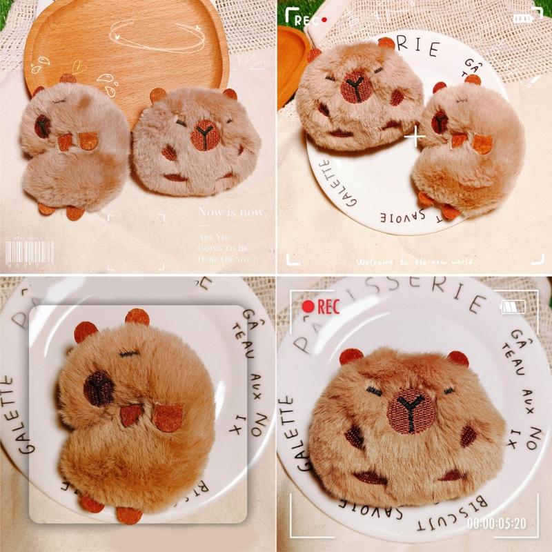 Adorable Capybara Toy Brooches Soft and Comfortable Pin Perfect for Craft Lovers