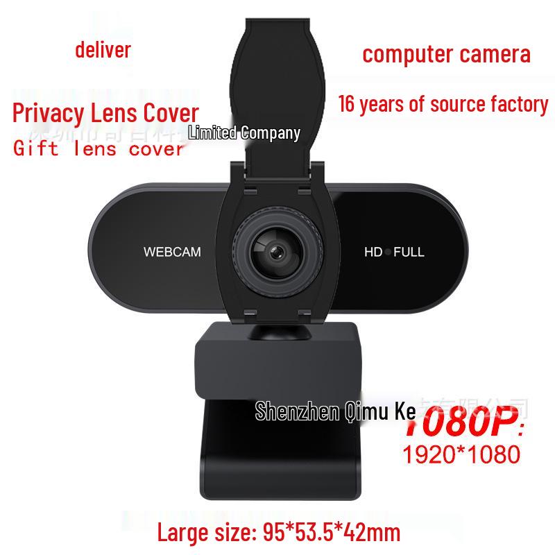 In-Stock 720P HD Webcam for Online Classes with Microphone & Lens Cover