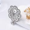 Cross-border Europe, America, simple fashion, light luxury, cold wind alloy, exaggerated flowers, flowers, live rings, women's daily versatility