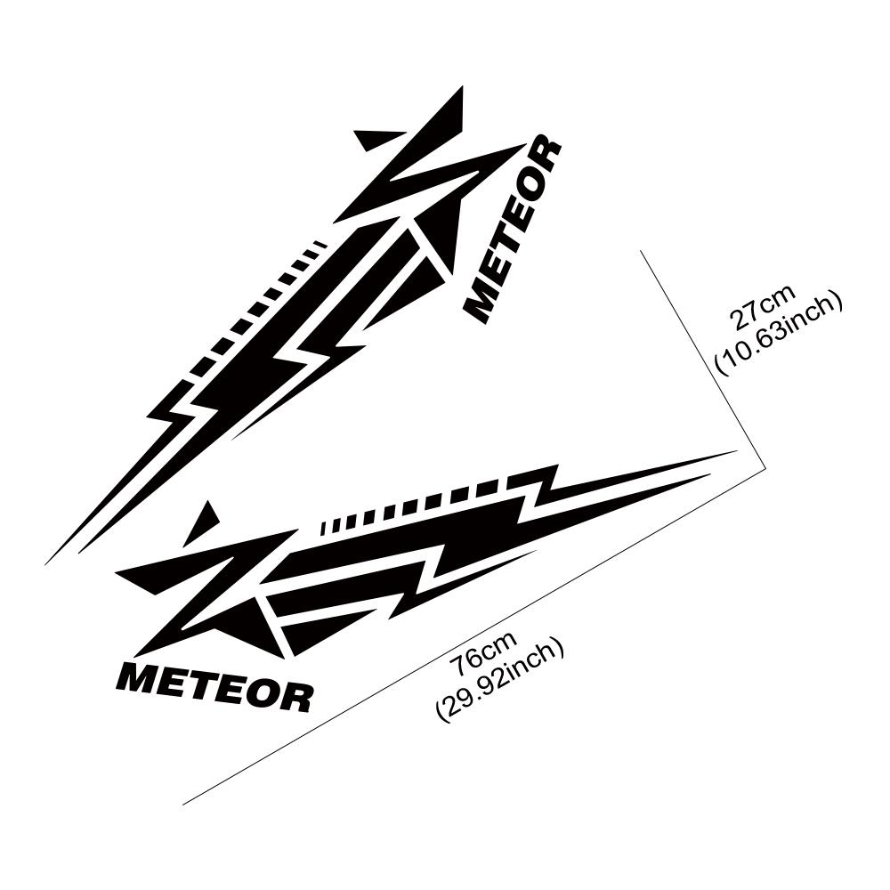2PCS Meteor Element Pattern Car Side Door Stickers Self-adhesive Vinyl Decals Personalized Car Styling Decoration Accessories
