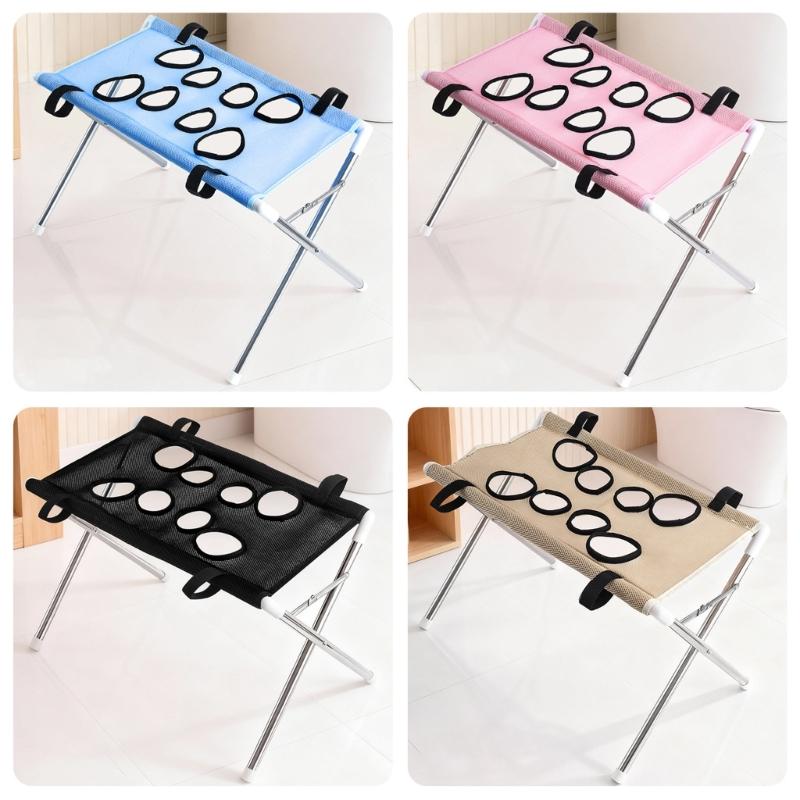 Practical Pet Resting Bed Heavy Duty Grooming Hammock with NonSlip Support Frame and Washing Hole For Dog Cats Grooming