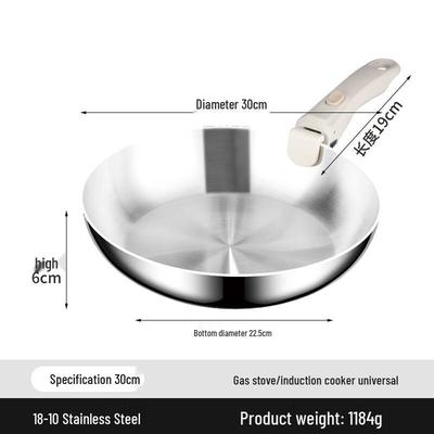 ZISIZ Non-stick Frying Pan with Detachable Handle