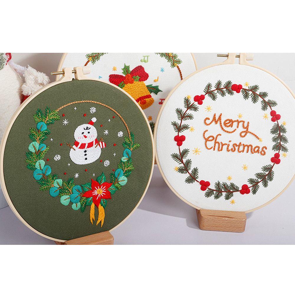 Pattern Santa Claus DIY Crafts Embroidery Starter Kit Embroidery Cross Stitch Merry Christmas