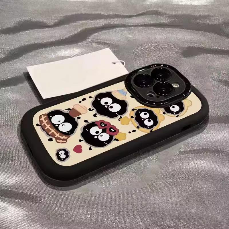 For Apple 15promax Mobile Phone Case 16plus Puff for IPhone14 Cartoon Briquettes 13mini/12/11