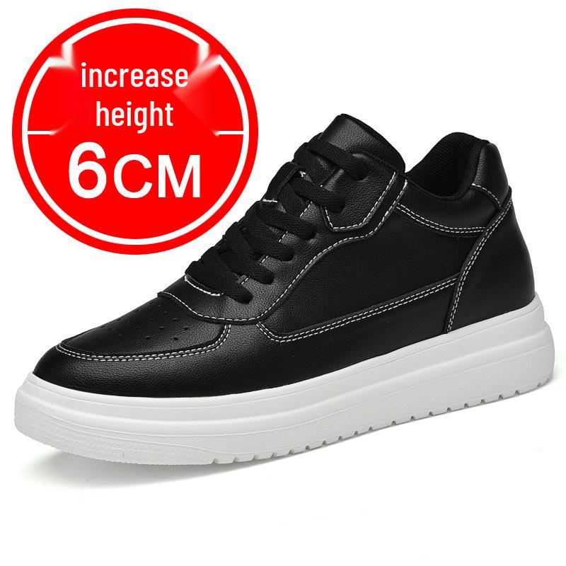 2024 Men's 10CM Height Increasing White Casual Skate Sports Shoes