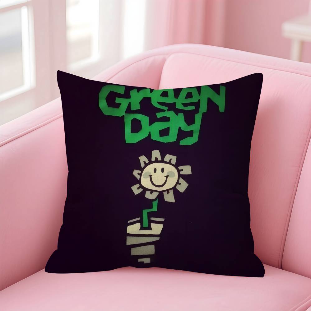 ROCK Green Day logo Pillowcases Home Bedding Decorative Pillow Cover Wedding Super Soft Pillow Case