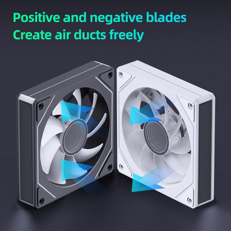 Computer Chassis Fan 12cm ARGB 4 Pin Quiet Cooling Fan 12V Large Air Volume 56.8CFM/600-1500RPM