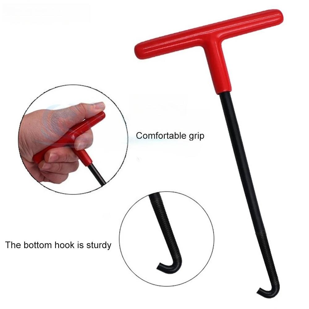 Universal Motorcycle Exhaust Spring Hook T-Shaped Handle Pipe Puller Installer Removal Repair Tool for Bike Maintenance