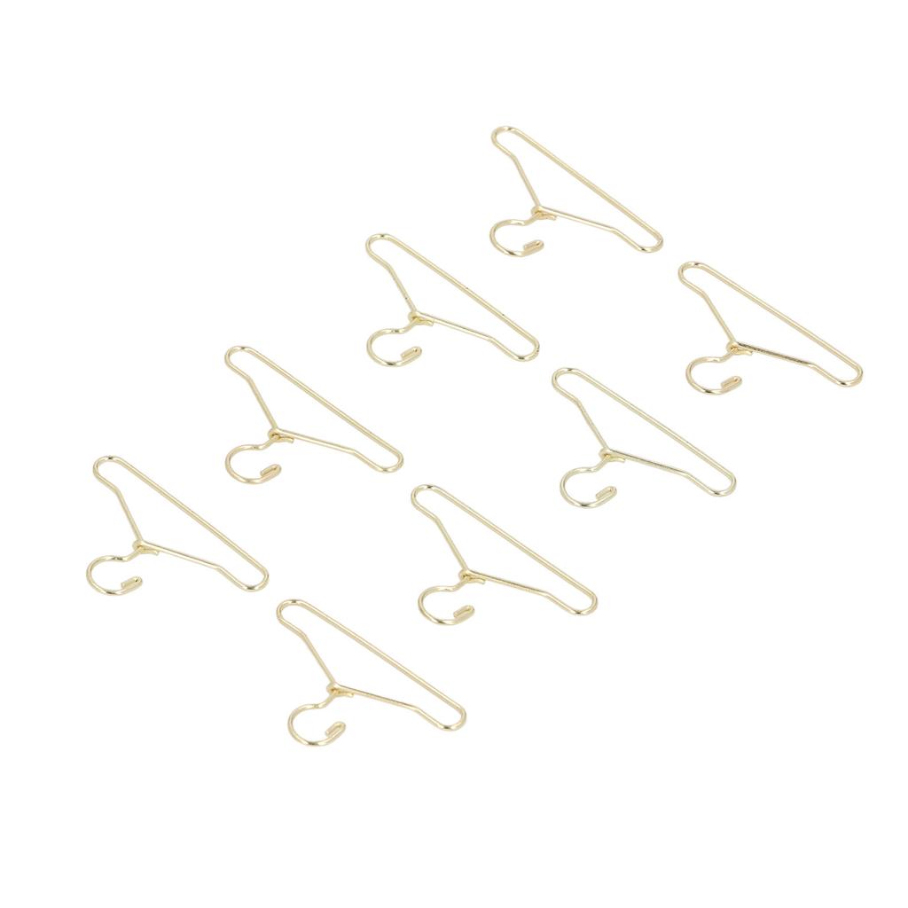 1:12 Doll Clothes Hangers Dollhouse Miniature Wire Gold Hangers Iron Dollhouse Metal Hangers