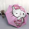 1pc Hello Kitty Automatic Folding Umbrella, Portable Collapsible Design, 8-Rib Iron Frame, , All-Season Casual Outdoor Accessory for Christmas Birthda