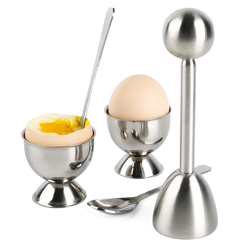 Egg Cracker Topper Egg Shell Opener Egg Cups Egg Cutter Stainless Steel Egg Separator Kitchen Tool